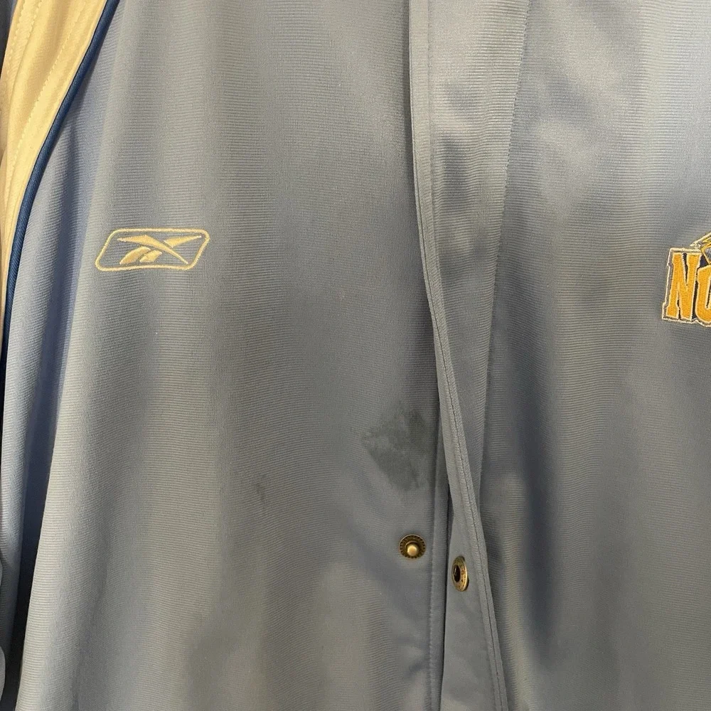 Vintage Y2K Reebok NBA Denver Nuggets Full‎ Zip Warmup Jacket Size 3XL